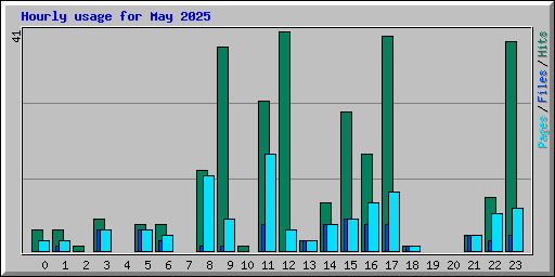Hourly usage for May 2025
