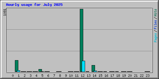 Hourly usage for July 2025