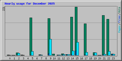 Hourly usage for December 2025