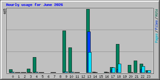 Hourly usage for June 2026