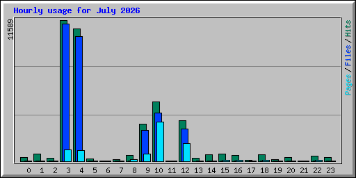 Hourly usage for July 2026